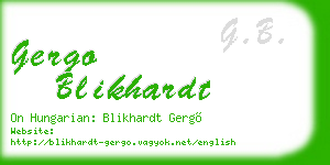 gergo blikhardt business card