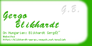 gergo blikhardt business card